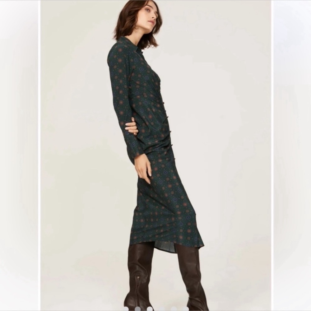 Veronica Beard Emerald Multi Mesika Dress Sz 0 View 3